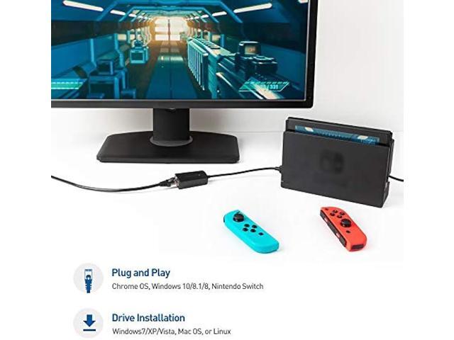 Cable Matters Gigabit USB to Ethernet Adapter for Switch Game Console and Laptop (Ethernet Adapter for NS, Ethernet to USB Adapter, USB 3.0 to...