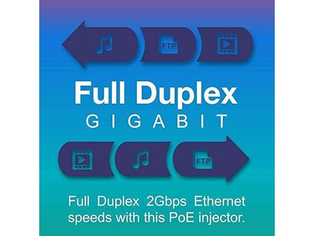 TRENDnet Gigabit Power Over Ethernet Injector, Full Duplex Gigabit Speeds, 1 x Gigabit Ethernet Port, 1 x PoE Gigabit Ethernet Port, Network...