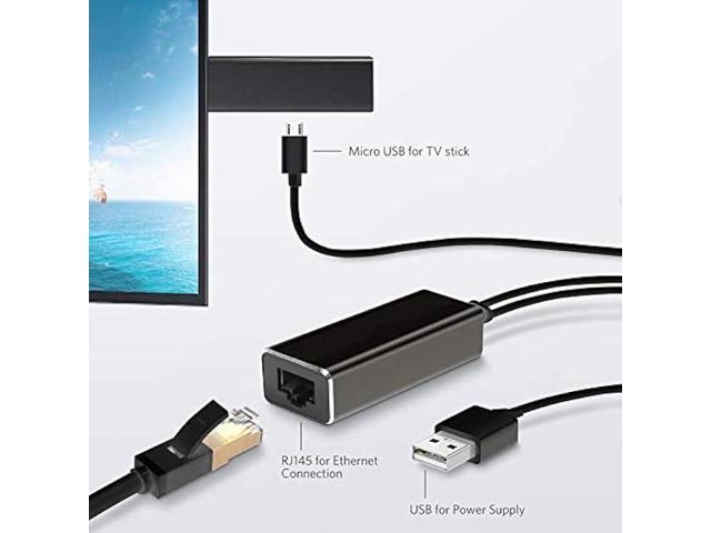 Weixinke Ethernet Adapter for Fire TV Stick (2nd GEN), All-New Fire TV (2017), Chromecast Ultra / 2/1 / Audio, Google Home Mini, USB A to RJ45...