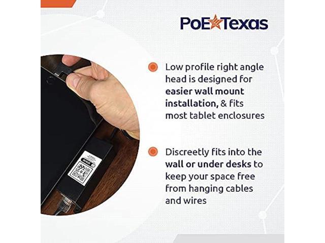 PoE Texas PoE Power and Ethernet Adapter for Apple Tablets and Phones for POS, Digital Signage, & More - 802.3af POE to 5 Volt Splitter - Extends...