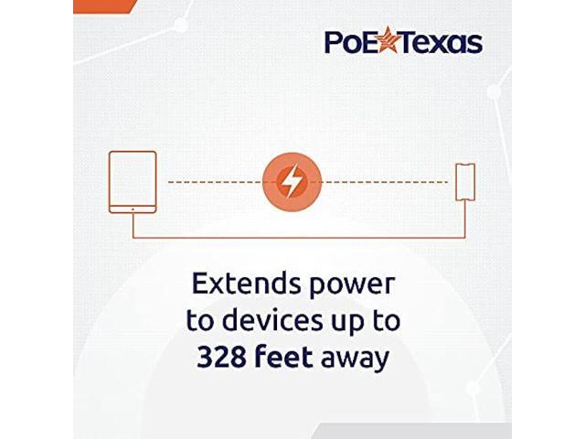 PoE Texas PoE Power and Ethernet Adapter for Apple Tablets and Phones for POS, Digital Signage, & More - 802.3af POE to 5 Volt Splitter - Extends...