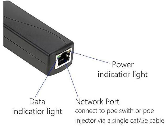 ANVISION 2-Pack Active 12V PoE Splitter Adapter, Plug 5.5mm x 2.5mm, IEEE 802.3af Compliant 10/100Mbps, for IP Camera AP Voip Phone and More