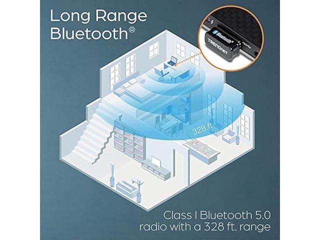 TRENDnet Micro Bluetooth 5.0 USB Adapter, Supports Basic Rate(BR), Bluetooth Low Energy(BLE), Enhanced Data Rate(EDR), 100m (328ft.) Range,...