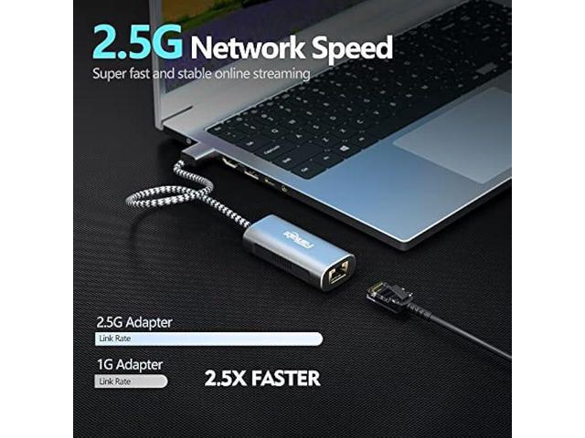 2.5G USB to Ethernet Adapter, Fairikabe USB 3.0 to RJ45 Ethernet Adapter, Gigabit LAN Adapter for Nintendo Switch, Xbox 360, Laptop, Computer, Mac,...