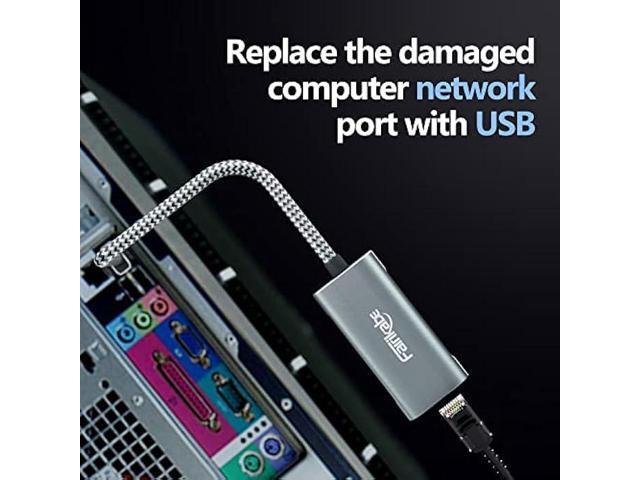 2.5G USB to Ethernet Adapter, Fairikabe USB 3.0 to RJ45 Ethernet Adapter, Gigabit LAN Adapter for Nintendo Switch, Xbox 360, Laptop, Computer, Mac,...