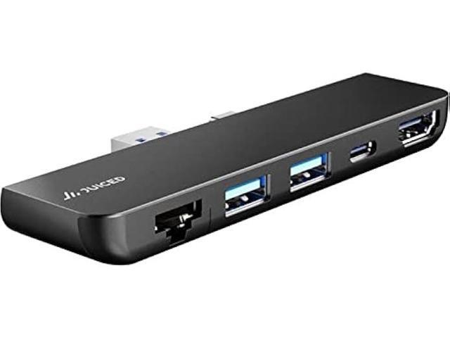 Juiced Systems ZipHUB PRO Surface Pro 7 Multiport Adapter USB-A 10 Gbps Gigabit Ethernet USB-C Data (10Gbps)