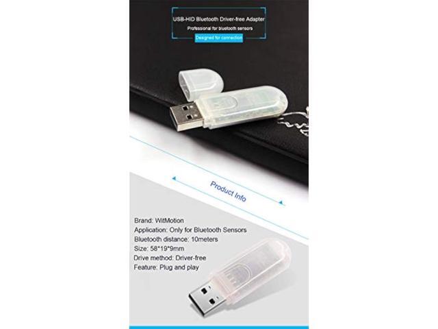 WitMotion USB-HID Wireless Bluetooth 2.0 Adapter, HID Tech, HC-06 ChipCH340 Driver, Anti-Dust, Small-in-size, Plug & PlayBluetooth Dongle for...