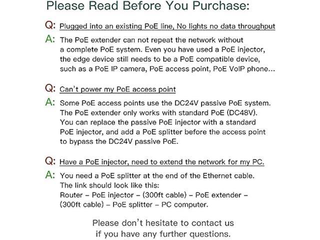 FASTCALBING Waterproof Direct Burial PoE Extender for IP Camera, Ethernet Extension Breaking 100m Distance Limit, IEEE 802.3af/at/bt, PoE+, Plug...