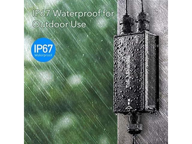 Cudy 2 Channel Gigabit Outdoor PoE Extender2 Output PoE Ports, IP67 Waterproof, 10/100/1000Mbps, PoE Repeater/PoE Amplifier/PoE Booster,...