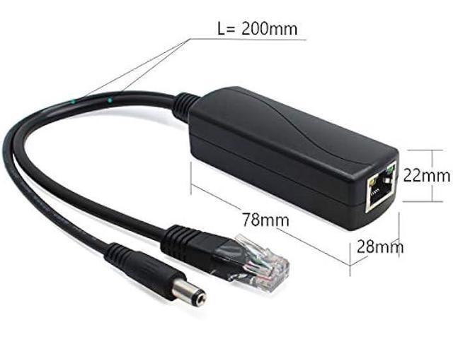 ANVISION 2-Pack Gigabit PoE Splitter, 48V to 12V 2A Ethernet Adapter, for Security Camera, AP, Voip and More, AV-PS12-G