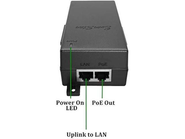EverStar iPoE-24W24DW 100Mbps 9-36V DC in 24V/1A 24W DC PoE Out DC-DC Converter + Passive Mode B Solar PoE Injector for airCube...