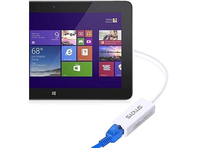 Micro USB Ethernet Adapter for Android Windows Tablet, Nexus Player, Dell Venue - Wired LAN Connection
