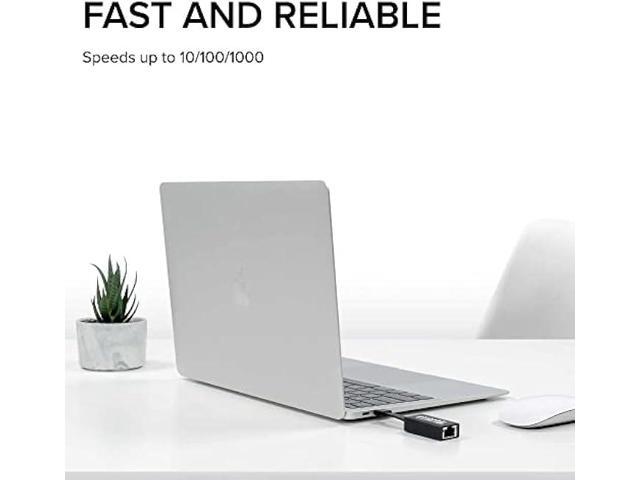 Plugable USB C to Ethernet Adapter, Driverless Fast and Reliable Gigabit Speed, Thunderbolt 3 to Ethernet Adapter Compatible with MacBook Pro,...