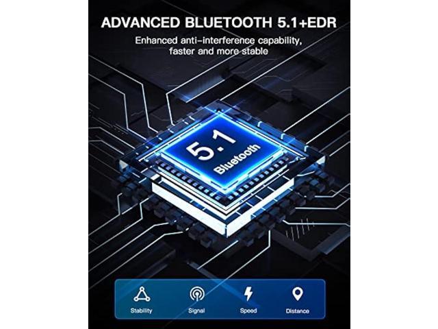 ZEXMTE Long Range USB Bluetooth Adapter for PC 5.1 USB Bluetooth Dongle with High Gain Antenna,Class 1 Wireless Bluetooth Receiver 328FT /...