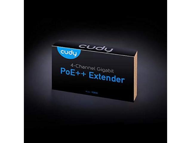 Cudy 4 Port Gigabit PoE Extender, 10/100/1000Mbps, 4 Channel PoE Repeater, PoE Amplifier, PoE Booster, Wall-Mount, Comply with IEEE 802.3bt,...
