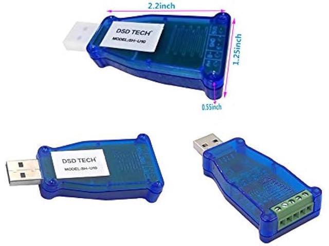 DSD TECH SH-U10 USB to RS485 Converter with CP2102 Chip Compatible with Windows 7,8,10,Linux,Mac OS