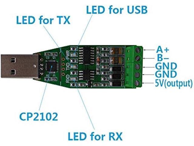 DSD TECH SH-U10 USB to RS485 Converter with CP2102 Chip Compatible with Windows 7,8,10,Linux,Mac OS