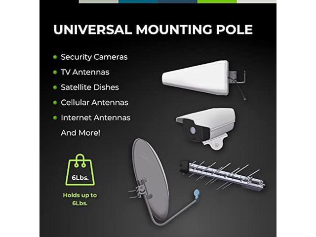 Bolton Technical 10 Inch J Pole Mount Accessory for Outside Antenna(Signal Booster Antenna, Yagi Antenna, Antenna Expansion kit, Dish, TV Antenna,...