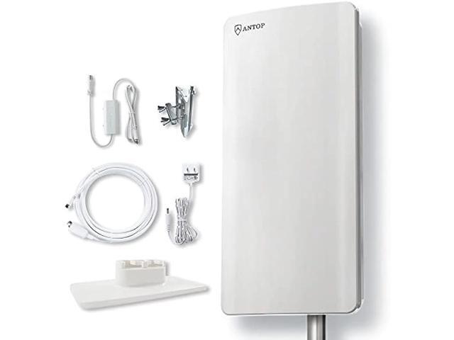 ANTOP ANTENNA Big Boy AT-400B Flat Panel HDTV Antenna with Smartpass Amplified Outdoor/Indoor,80 Miles Range Support 4K 1080p Channels & All Older...