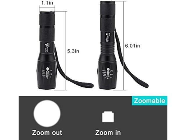 ULTRAFIRE A100 Tactical LED 18650 Flashlight,800 Lumen Hunting Handheld Flashlight Focusable 3 Colors Exchange Glass Lens (Generate RED or Green...