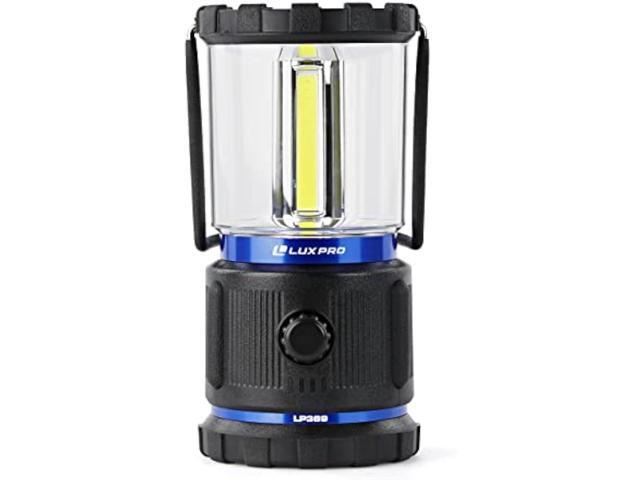 LUXPRO 3C Rugged 750 Lumen LED Lantern - Battery Powered for Up to 90 Hours of Use - Dimmable LED Light with IPX4 Water-Resistant Rating