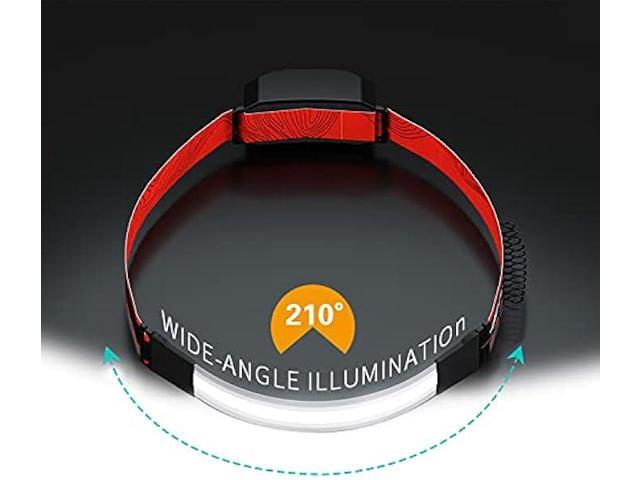 SEVENKA The Original 2 Rechargeable Headlamps, Led Headlamp Flashlight Bright Wide Beam Headlamp Outdoor, Lightweight Head Light with Red Tail...