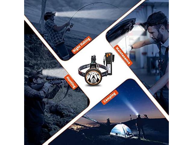 Hunting Friends LED Coon Huning Light High Lumen Headlight,Super Bright Rechargeable & Waterproof Head Lamp Searchlight for Hunting Fishing (White...