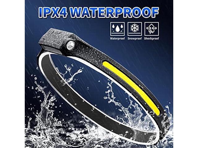 Headlamp Rechargeable, Super Bright LED Headlamp, 230° COB Wide Beam Headlight Flashlight with All Perspectives Induction, 5Mode Waterproof...