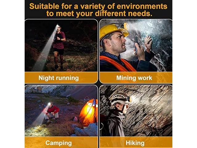 Hunting friends Superbright Safety Mining Light, High Lumens Led Mine Headlight, Reachargable Headlamp Hard Hat Explosion-Proof Waterproof Cap Lamp...