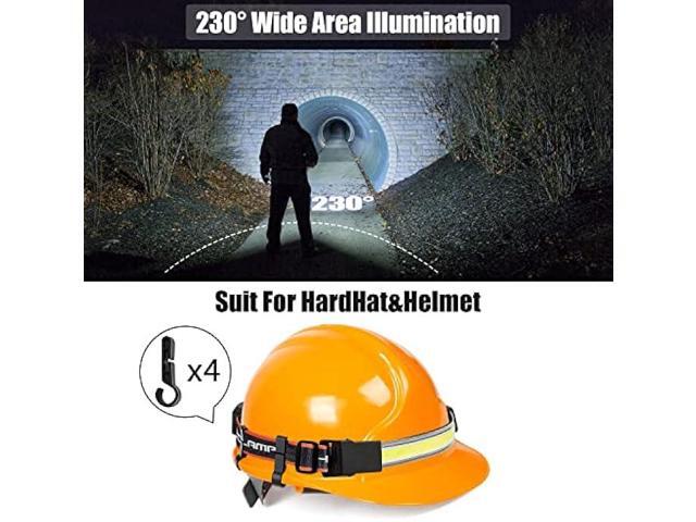 Spriak LED Rechargeable Headlamp, 1000lumens 230° Widebeam Headlight, USB Rechargeable Head Lamp with Red Taillight, Lightweight Waterproof...