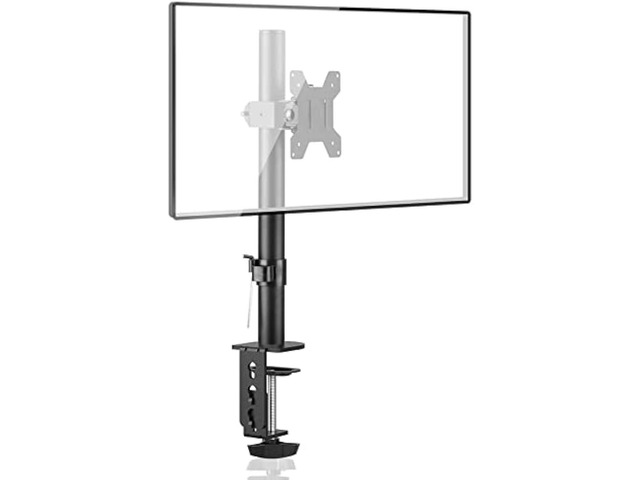 Bracwiser Single Fully Adjustable Monitor Arm Stand Mount Fits One Screen 13-32 inch 22lbs for Monitor Computer Screen 13 15 17 19 20 22 23 24 26...