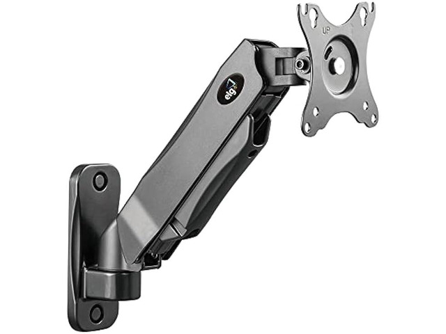 ELG Full Motion Swivel Monitor Wall Mount Stand Gas Spring for 17 to 35'' Display (4.4lbs to 19.8lbs Load), Arm Max Extension 15 inches, Computer...