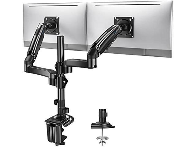 HUANUO 13-32 Inch Dual Monitor Stand, Gas Spring Dual Monitor Mount, Monitor Stand 2 Monitors, Ergonomic Adjustable Tilt/Swivel/Rotate, Weight Max...