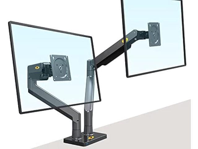 NB North Bayou Dual Monitor, 22''-32'', Arm Ultra Wide Full Motion Swivel Mount with Gas Spring, Load Capacity from 4.4 to 33lbs Each Height...