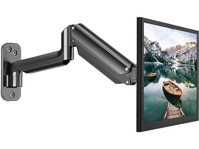 HUANUO Monitor Wall Mount Bracket, Articulating Adjustable Gas Spring Single Arm Stand with VESA Extension Kit for 17 to 32 Inch LCD Computer...