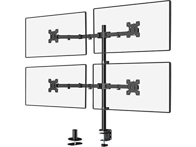 WALI Quad Monitor Desk Mount, 4 Monitor Stand Fits Heavy Duty Computer Screen up to 27 inch, Full Adjustable Monitor Arm Holds up to 22 lbs per Arm...