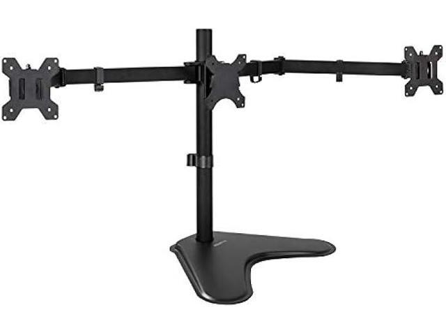 Mount-It! Triple Monitor Stand 3 Monitor Stand Fits 19 20 21 22 23 24 Inch Computer Screens Free Standing Base Three Heavy Duty Full Motion...