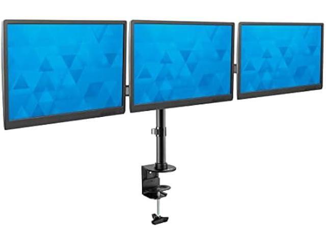 Mount-It! Triple Monitor Mount 3 Screen Desk Stand for LCD Computer Monitors for 19 20 22 23 24 27 Inch Monitors VESA 75 and 100 Compatible Full...