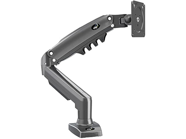 ELG Full Motion Swivel Monitor Desk Mount Stand Gas Spring for 17 to 35'' Display (4.4lbs to 19.8lbs Load), Computer Monitor Stand F80N, Black