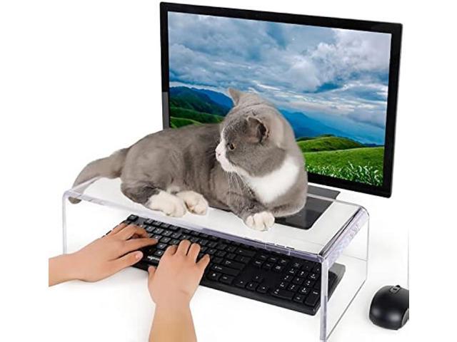 Anti-Cat Keyboard Cover, Laptop Keyboard Covers cat Proof, Clear Keyboard Protector, PC Desk Stand for Keyboard Storage Acrylic Monitor Stand Riser...