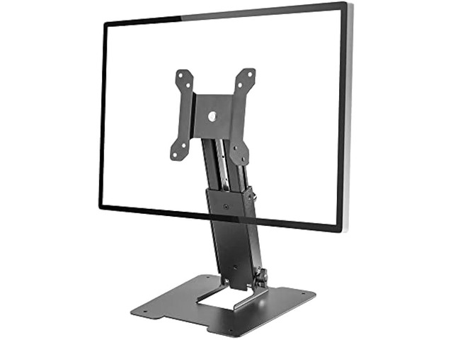 Wearson Folding Monitor Stand - Height Adjustable Vesa Monitor Stand, Tilt, Rotation Free Standing Low Profile Desk Mount for Single Monitor up to...