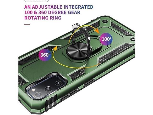 for Samsung Galaxy S20 FE Case, Samsung S20 FE Case with HD Screen Protector, [Military Grade 16ft. Drop Tested] Ring Shockproof Protective Phone...