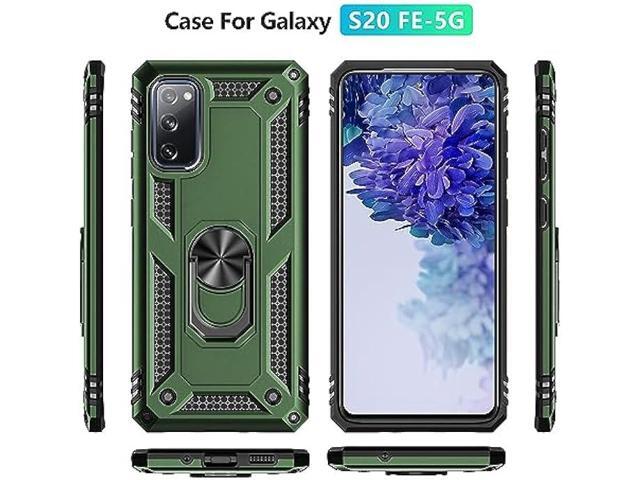 for Samsung Galaxy S20 FE Case, Samsung S20 FE Case with HD Screen Protector, [Military Grade 16ft. Drop Tested] Ring Shockproof Protective Phone...