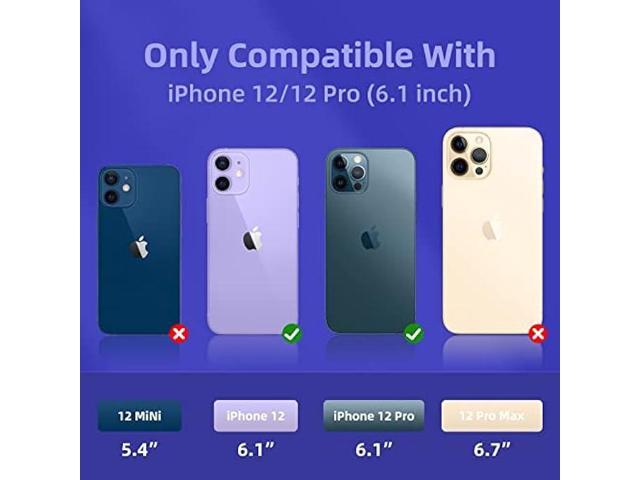 K TOMOTO Liquid Silicone Case Compatible with iPhone 12/12 Pro 6.1 Inch, Gel Rubber Full Body Protection Cover with Microfiber Lining, Shockproof...