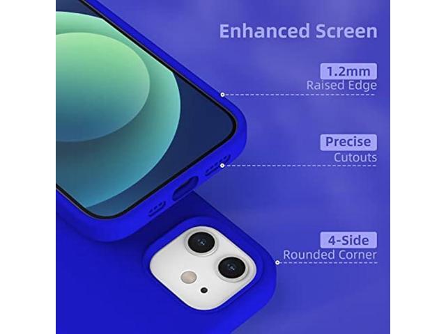 K TOMOTO Liquid Silicone Case Compatible with iPhone 12/12 Pro 6.1 Inch, Gel Rubber Full Body Protection Cover with Microfiber Lining, Shockproof...
