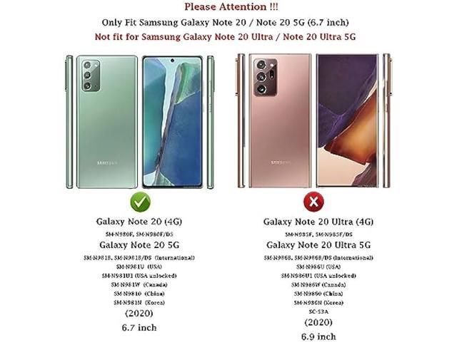 for Samsung Galaxy Note 20 Case with Camera Lens Cover HD Screen Protector, Military-Grade Drop Tested Magnetic Ring Holder Kickstand Protective...