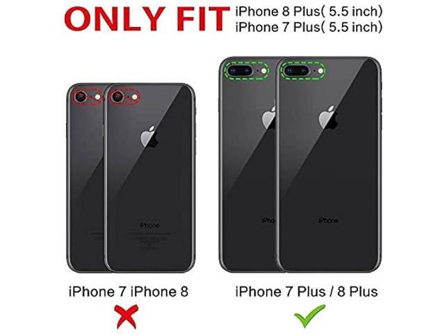 BENTOBEN Case for iPhone 8 Plus/iPhone 7 Plus, 3 Layer Hybrid Hard PC Soft Rubber Heavy Duty Rugged Bumper Shockproof Anti Slip Full-Body...