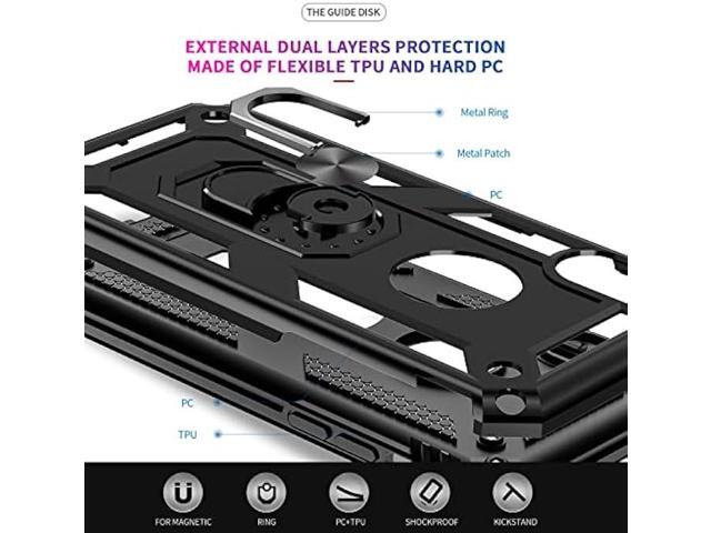 LeYi for iPhone XR Case, iPhone XR Case with Stand and [2PCS] Tempered Glass Screen Protector for Men, Heavy Duty Protective Hard Case with Metal...