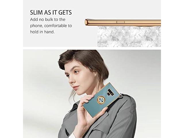DUEDUE for Samsung Galaxy Note 9 Case with Ring Holder Kickstand 360 Degree Rotation Magnetic Car Finger Soft TPU Slim Cover Shockproof Protective...