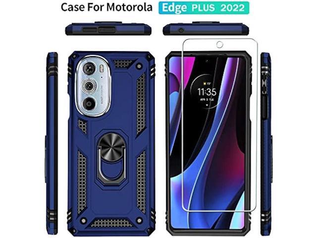 Anvzle for Motorola Edge Plus 2022 Case with [2 Pack] Glass Screen Protector, Moto Edge Plus 5G UW 2022 Case Dual Layer Protective Heavy Duty...